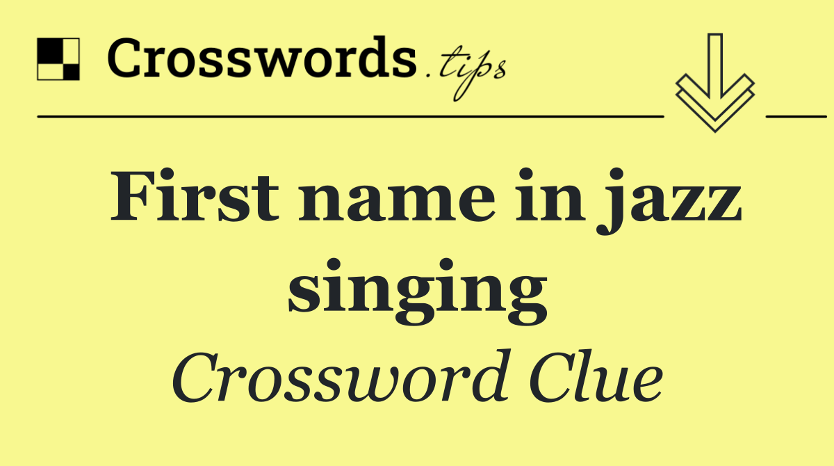 First name in jazz singing