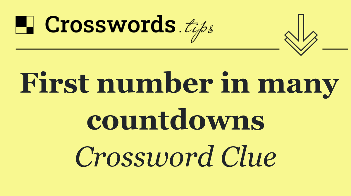 First number in many countdowns