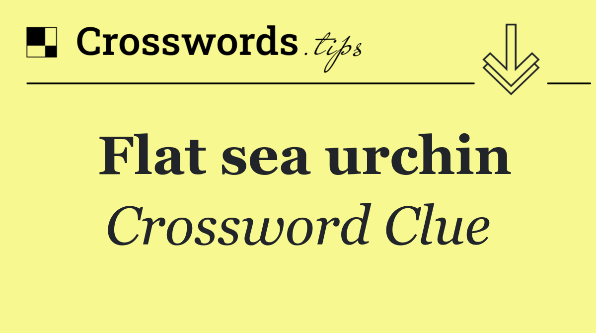 Flat sea urchin