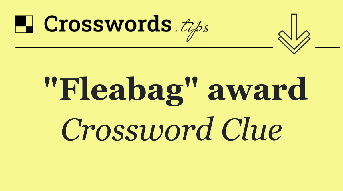 "Fleabag" award