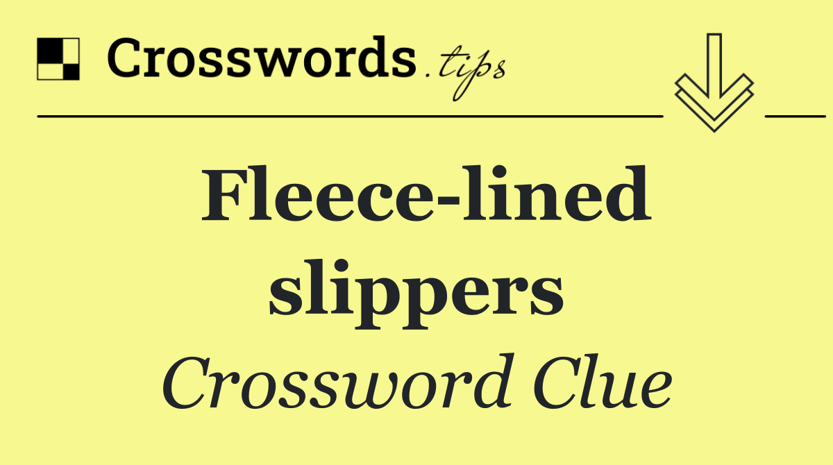 Fleece lined slippers