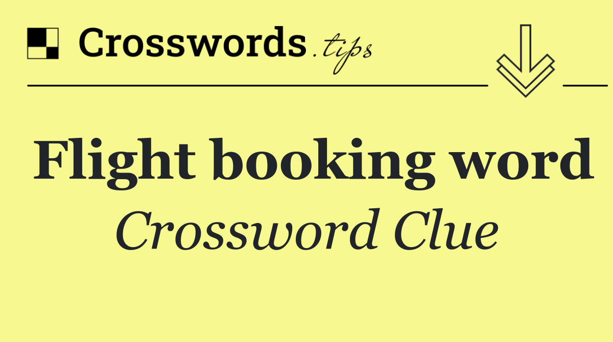 Flight booking word