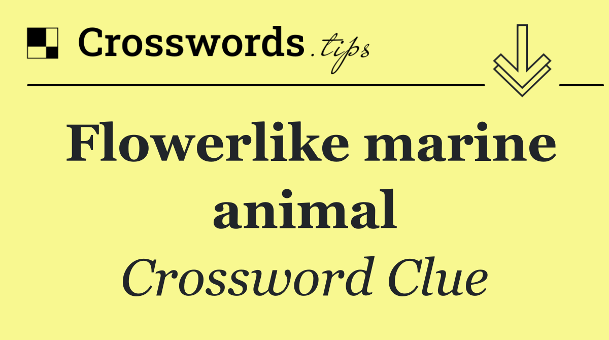 Flowerlike marine animal