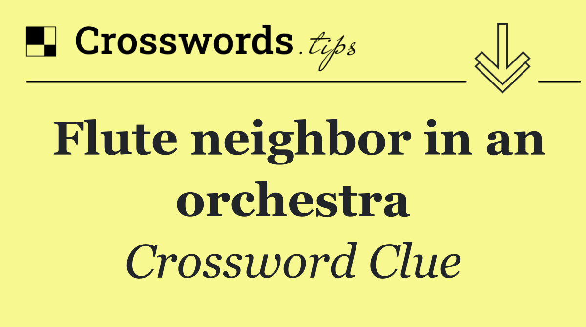Flute neighbor in an orchestra