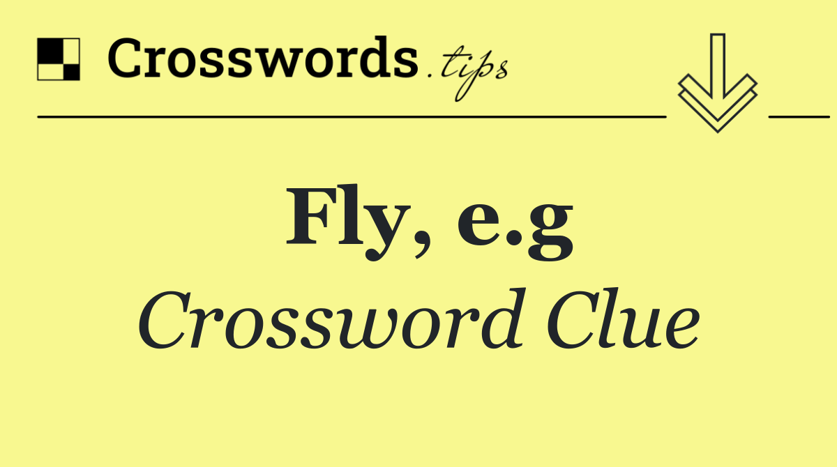 Fly, e.g
