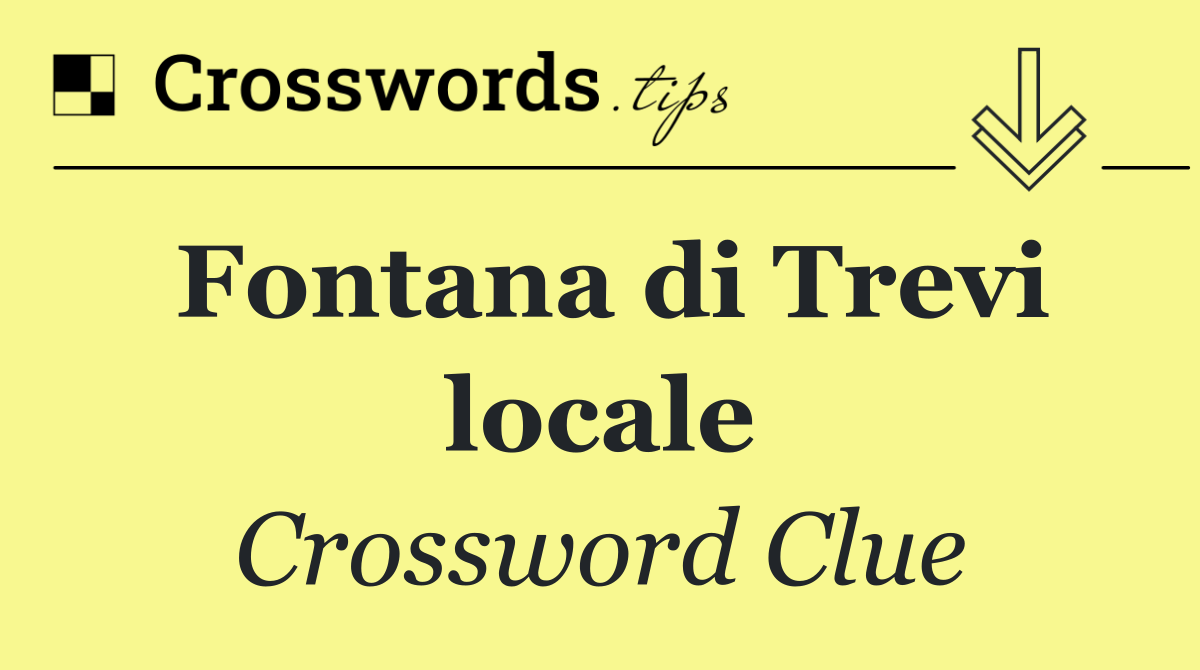 Fontana di Trevi locale
