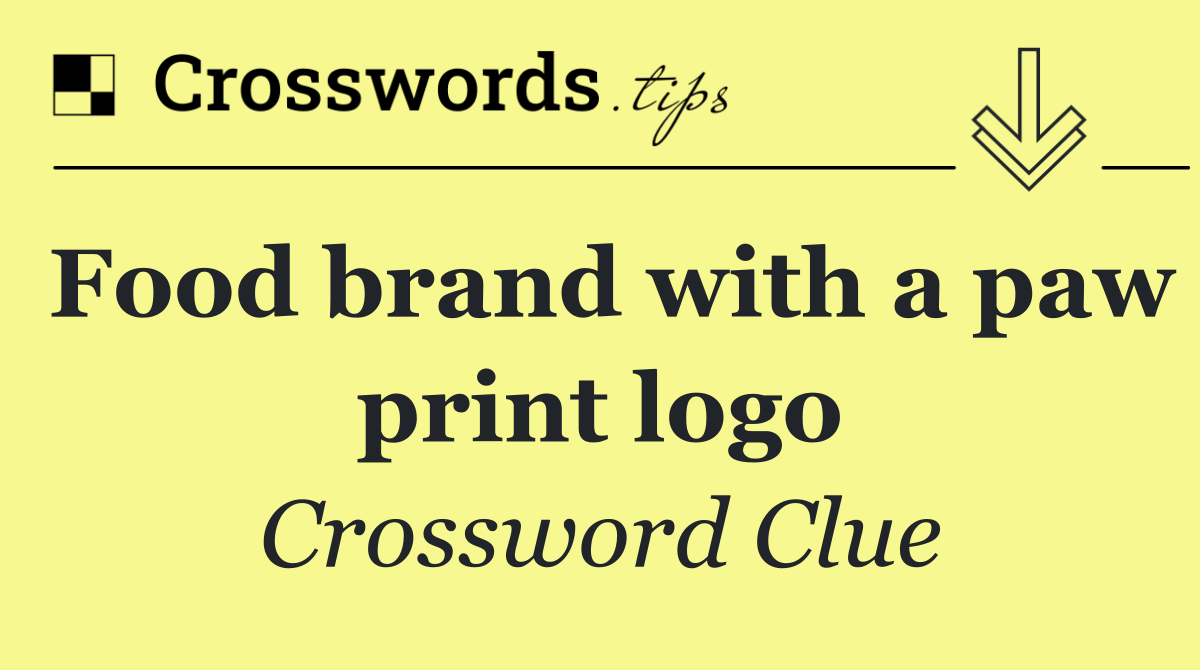 Food brand with a paw print logo