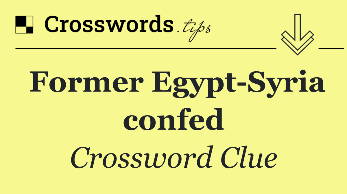 Former Egypt Syria confed