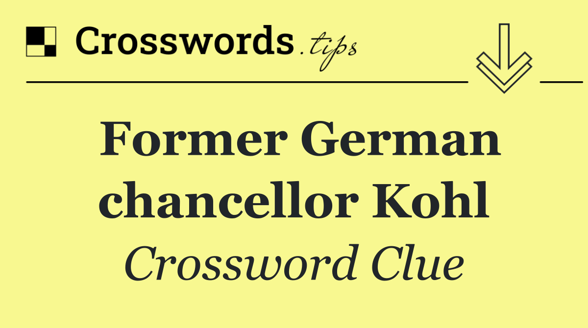 Former German chancellor Kohl