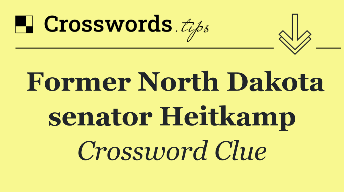 Former North Dakota senator Heitkamp