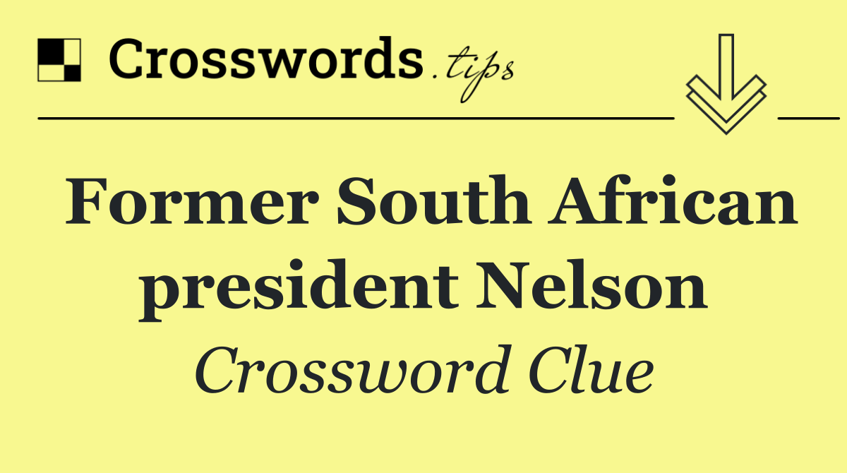 Former South African president Nelson