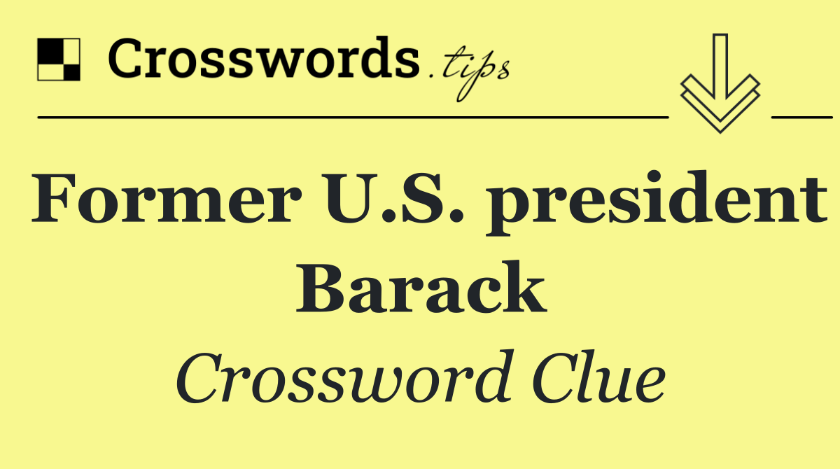 Former U.S. president Barack