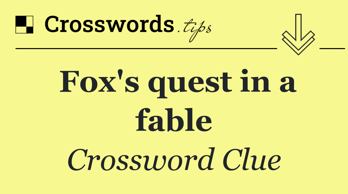 Fox's quest in a fable