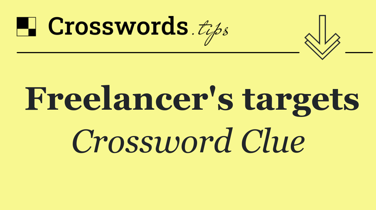 Freelancer's targets