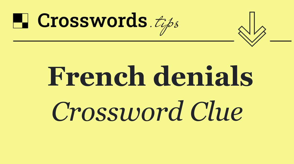 French denials