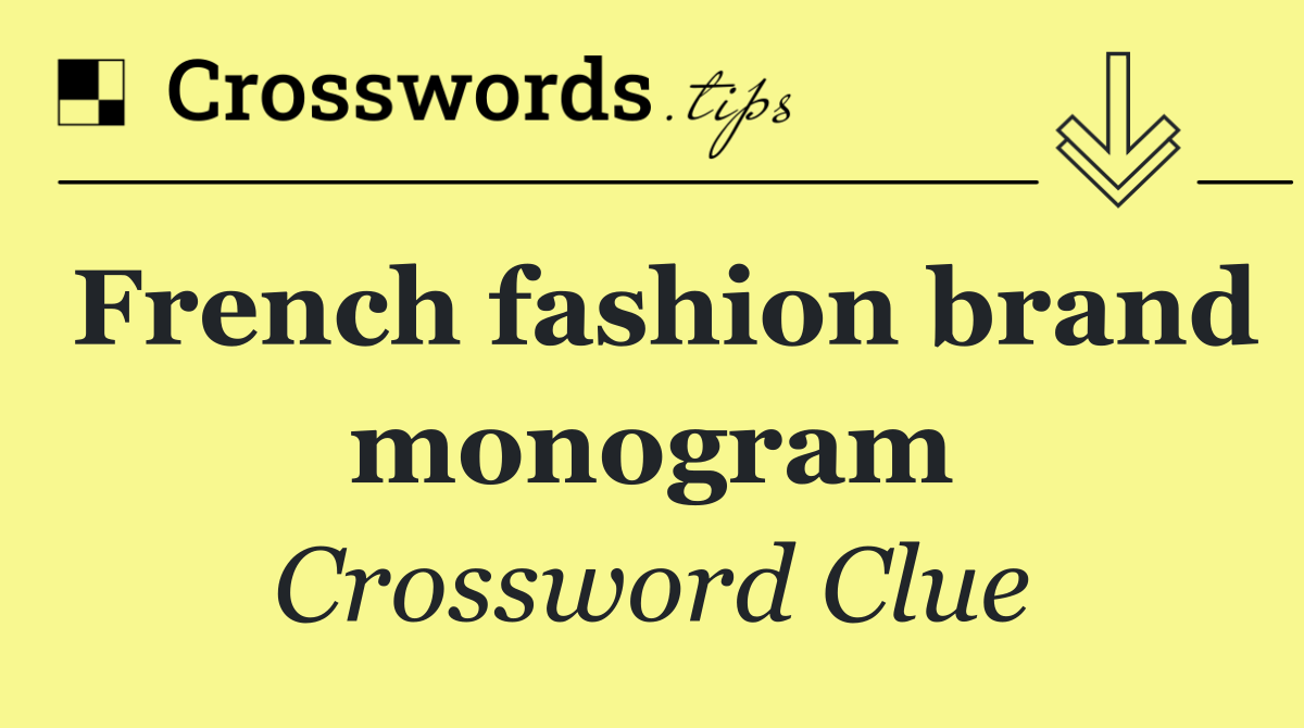 French fashion brand monogram