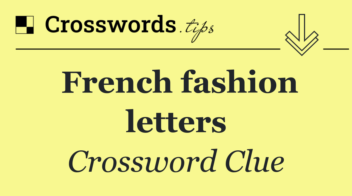 French fashion letters