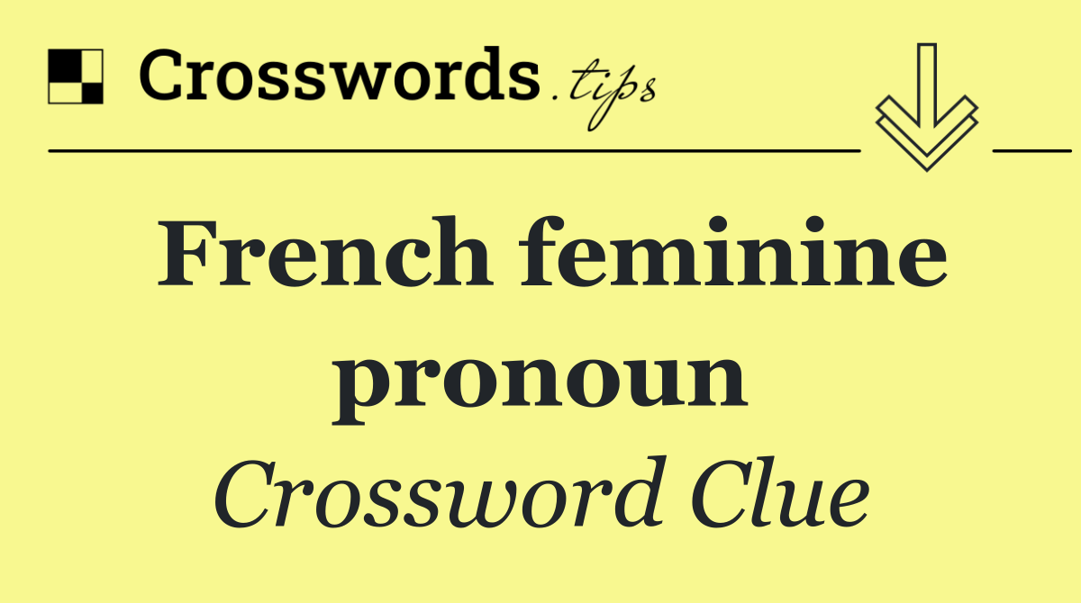 French feminine pronoun