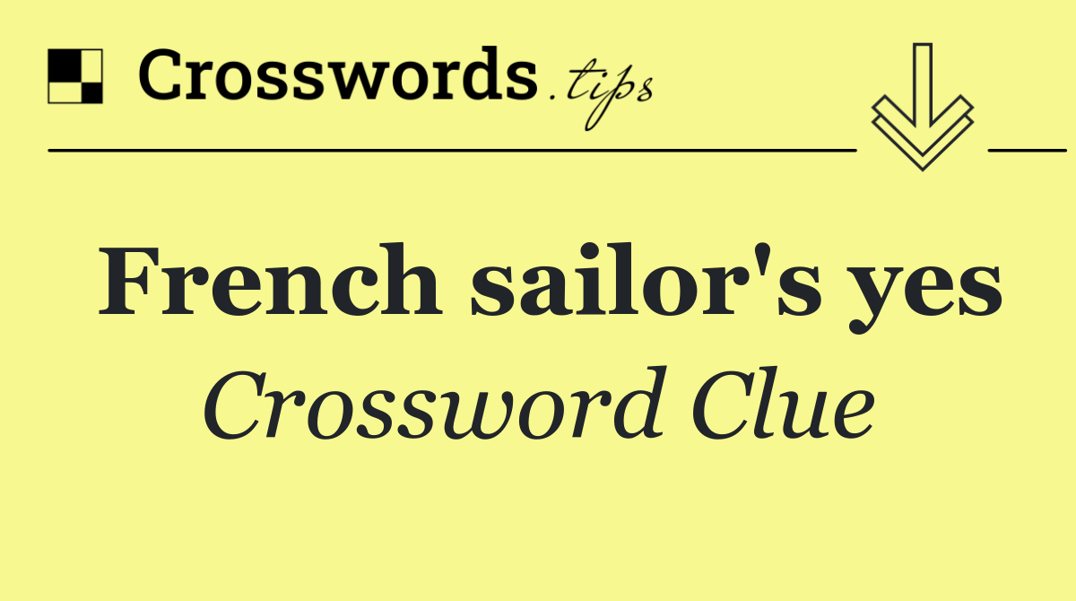 French sailor's yes