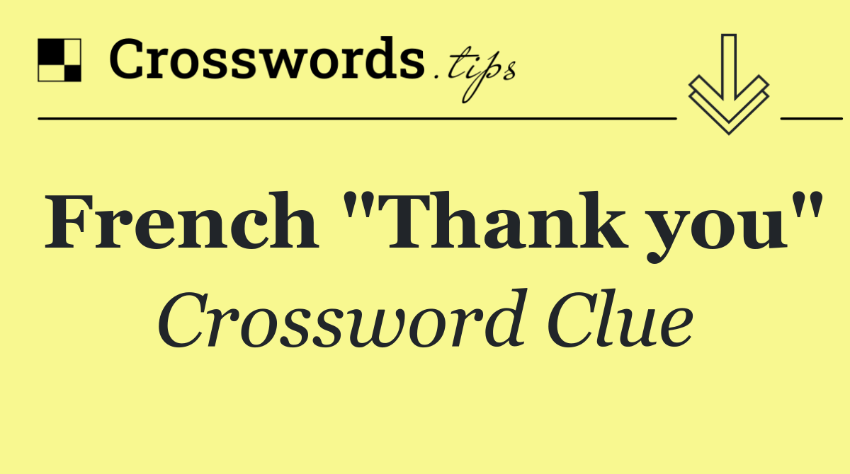 French "Thank you"