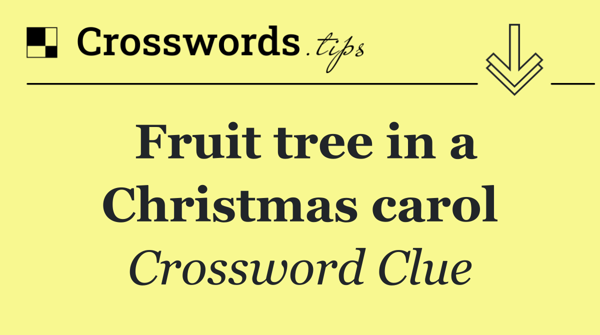 Fruit tree in a Christmas carol