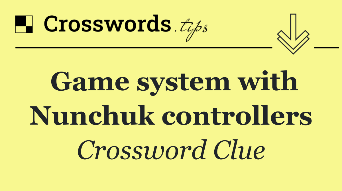 Game system with Nunchuk controllers