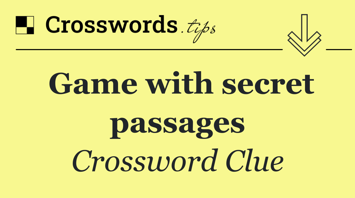 Game with secret passages