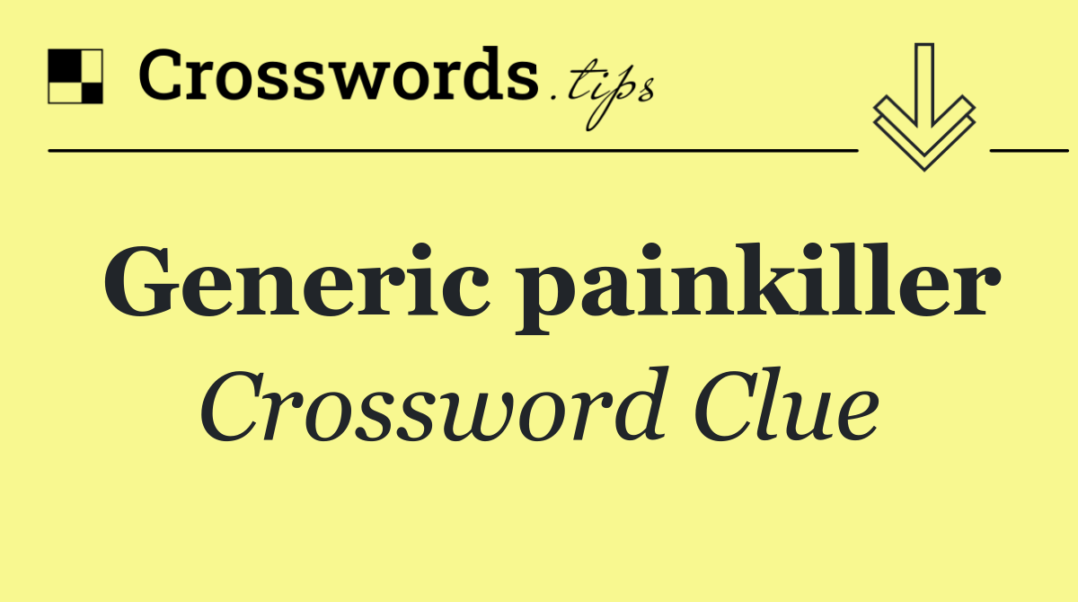 Generic painkiller