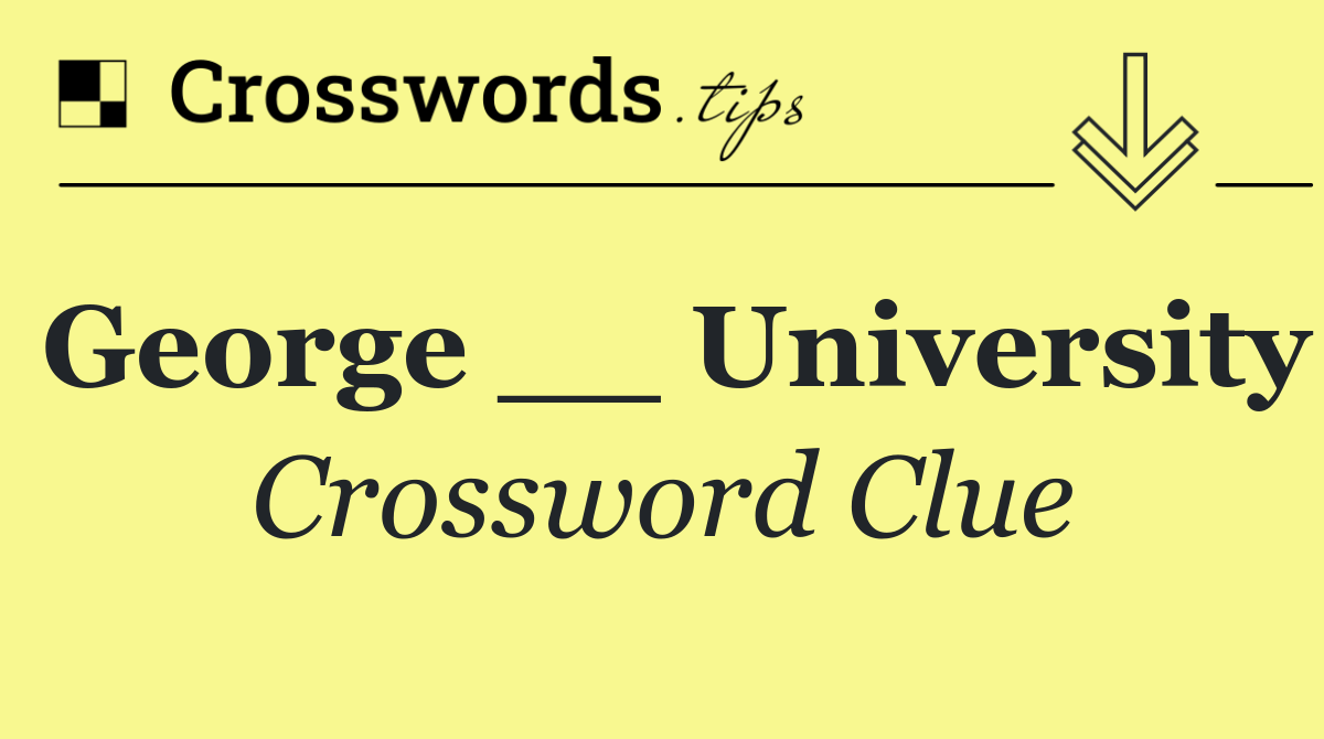 George __ University