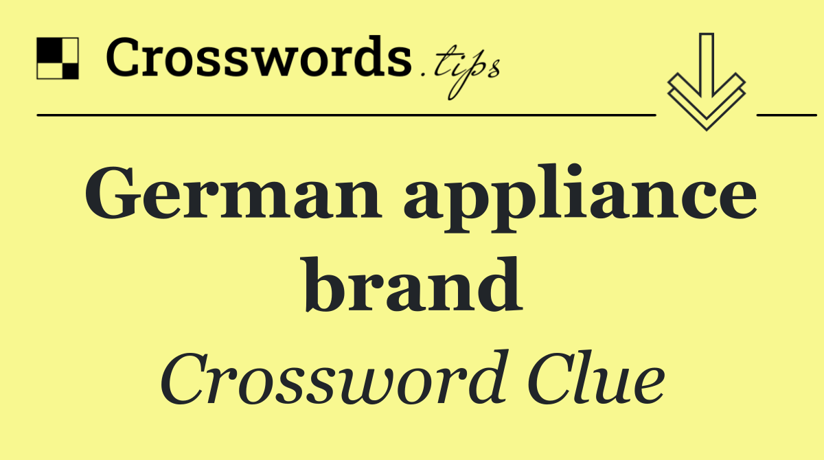 German appliance brand