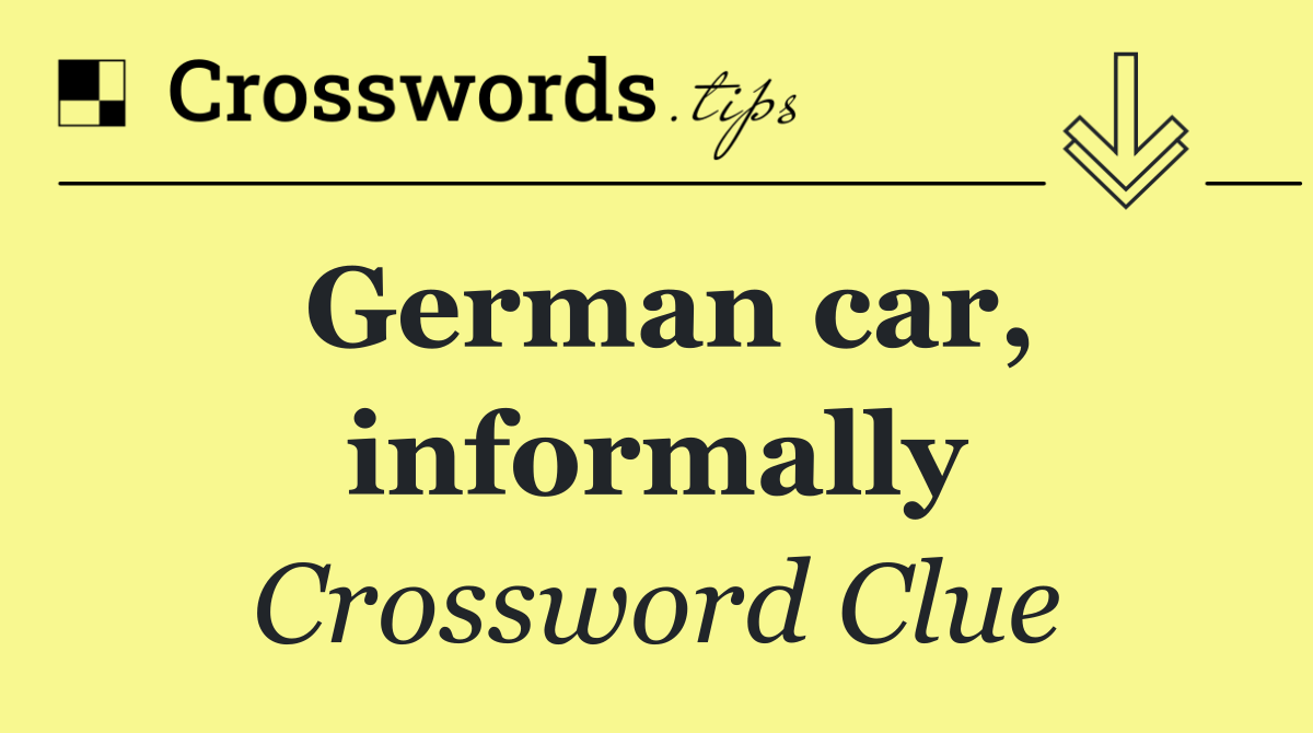 German car, informally