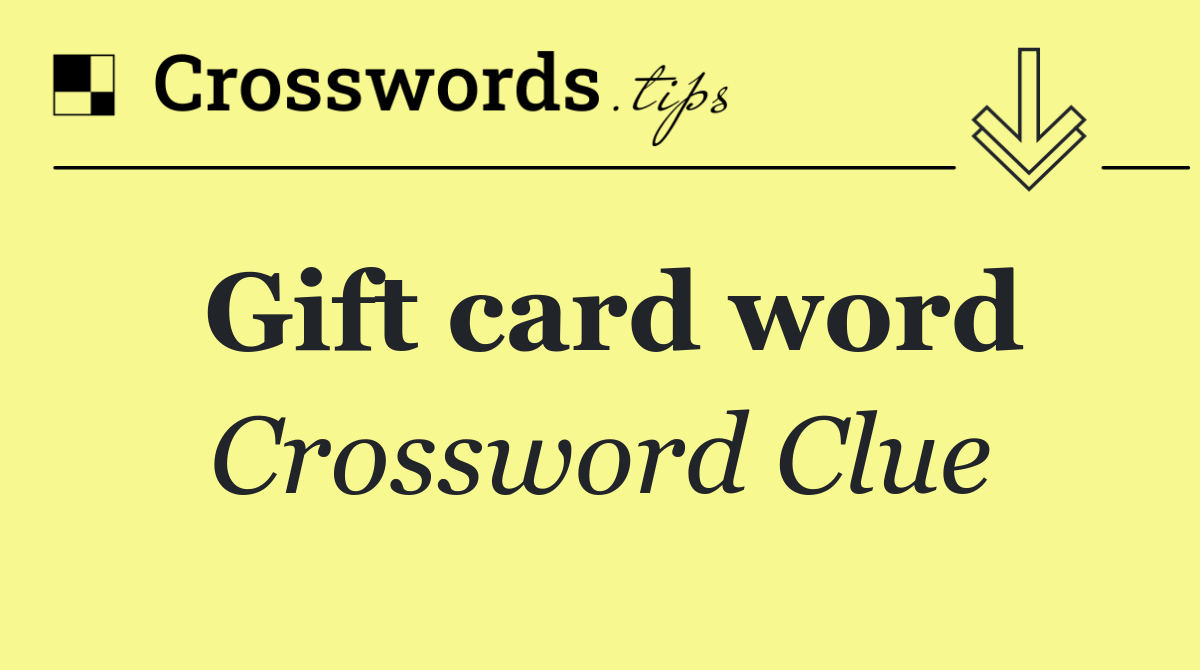 Gift card word