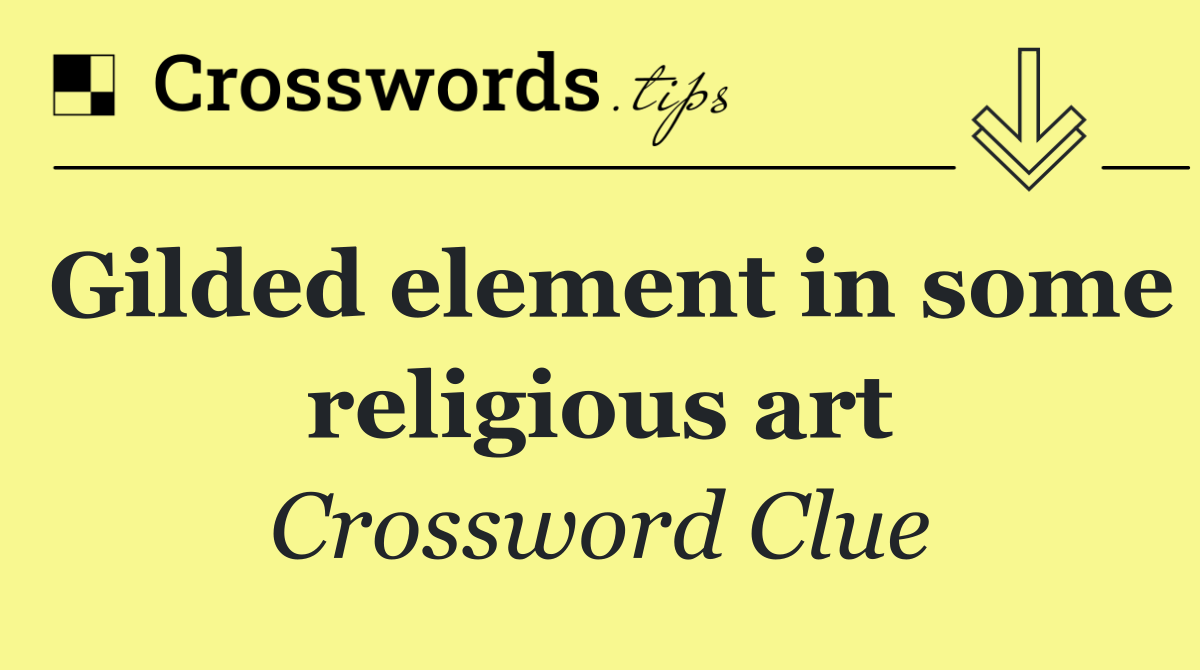 Gilded element in some religious art