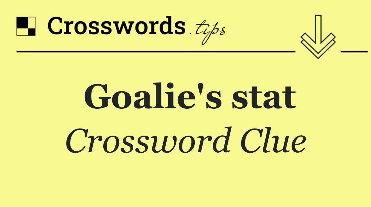 Goalie's stat