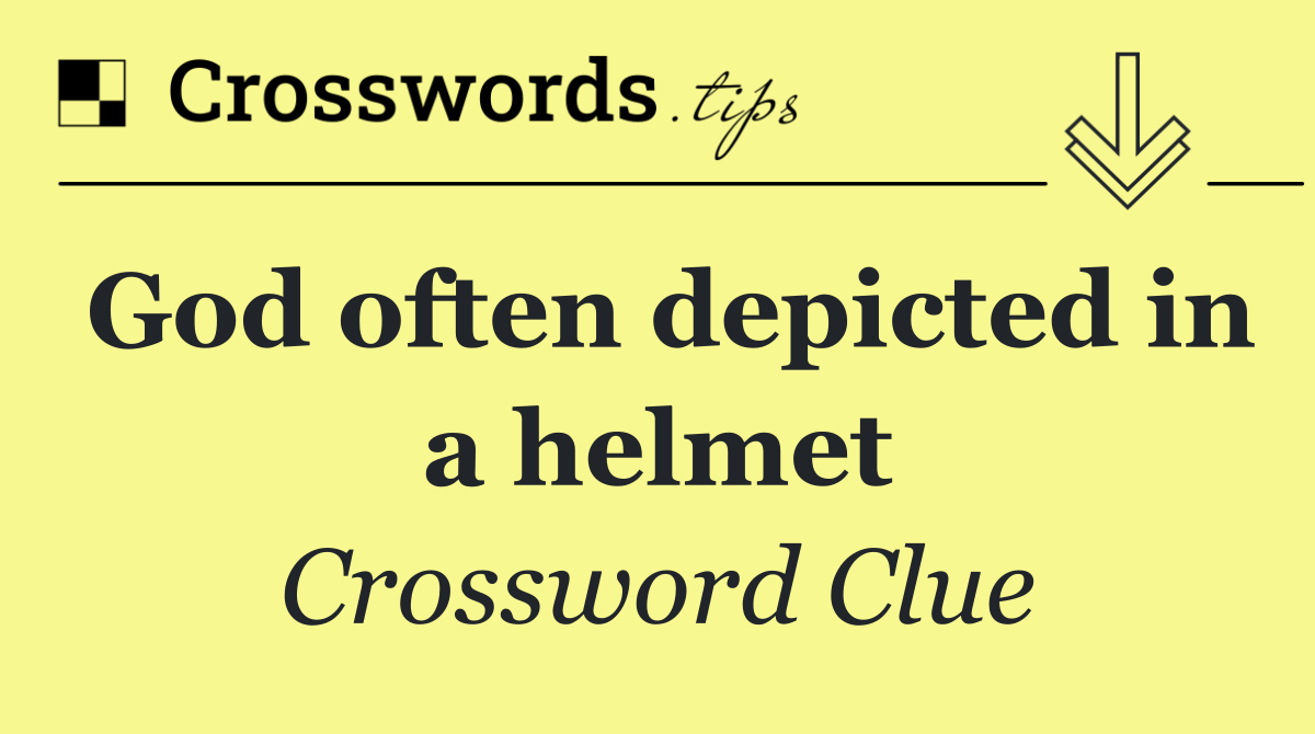God often depicted in a helmet