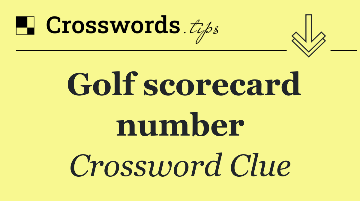 Golf scorecard number