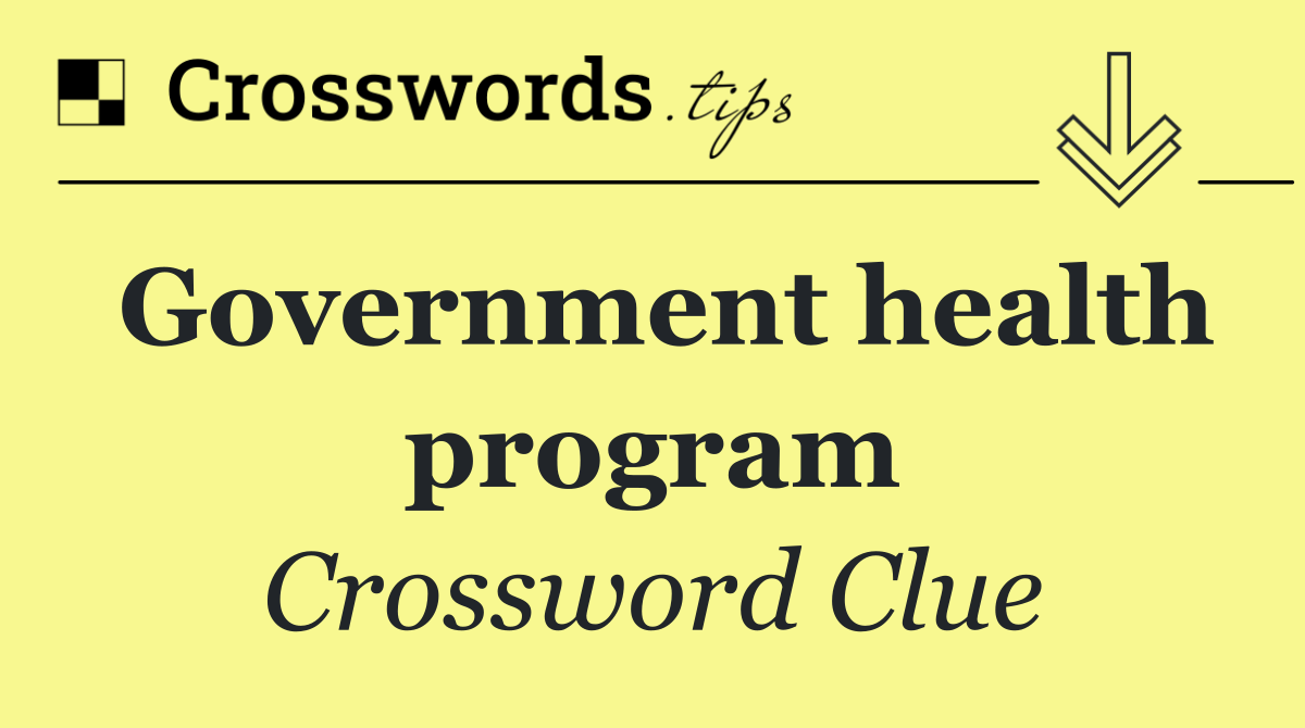 Government health program