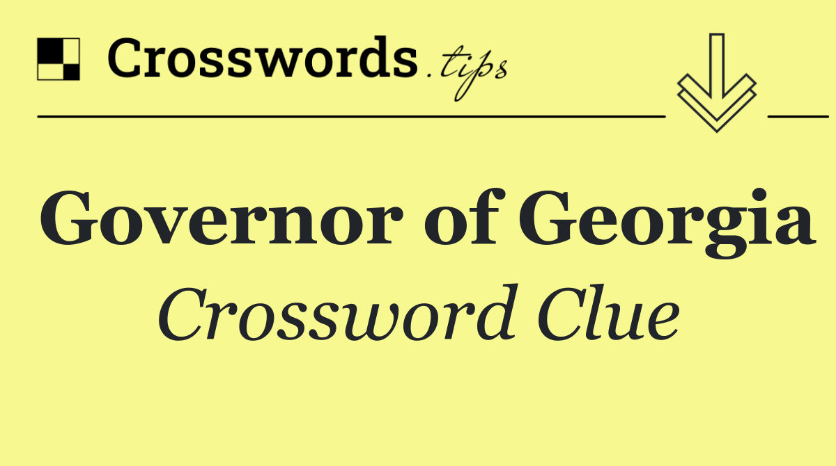 Governor of Georgia