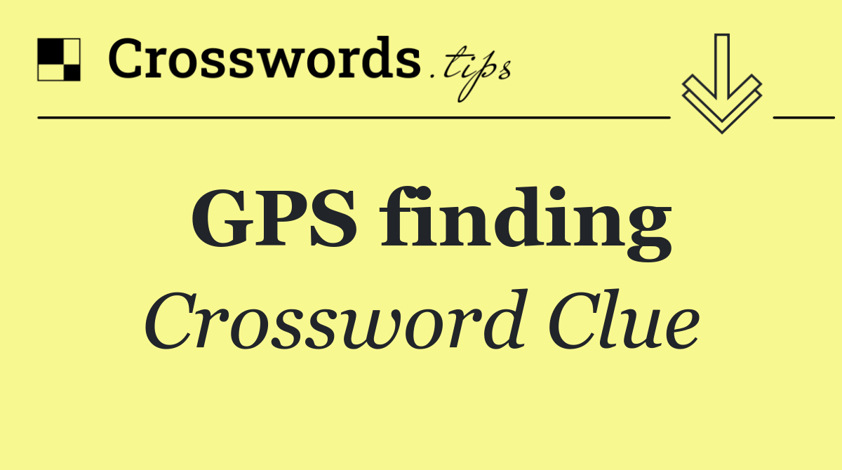 GPS finding