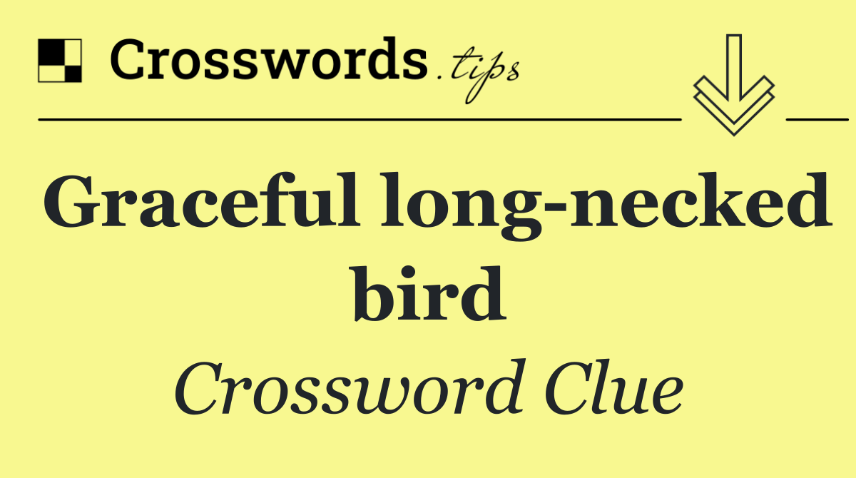 Graceful long necked bird