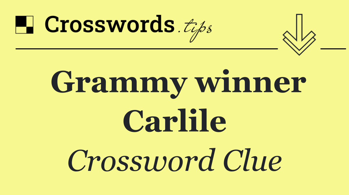 Grammy winner Carlile