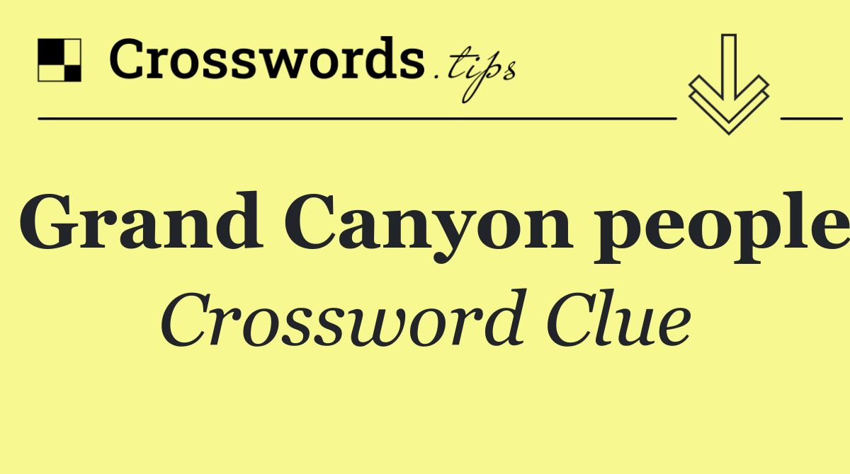 Grand Canyon people