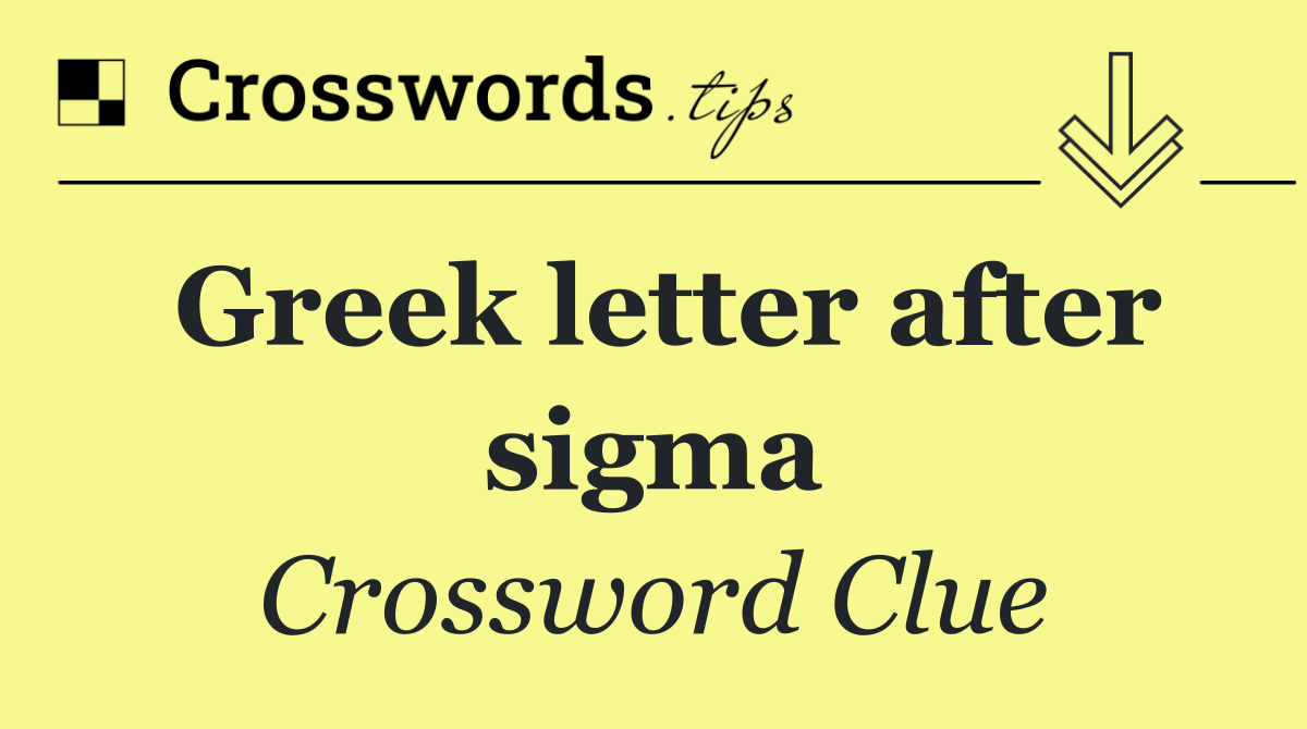 Greek letter after sigma