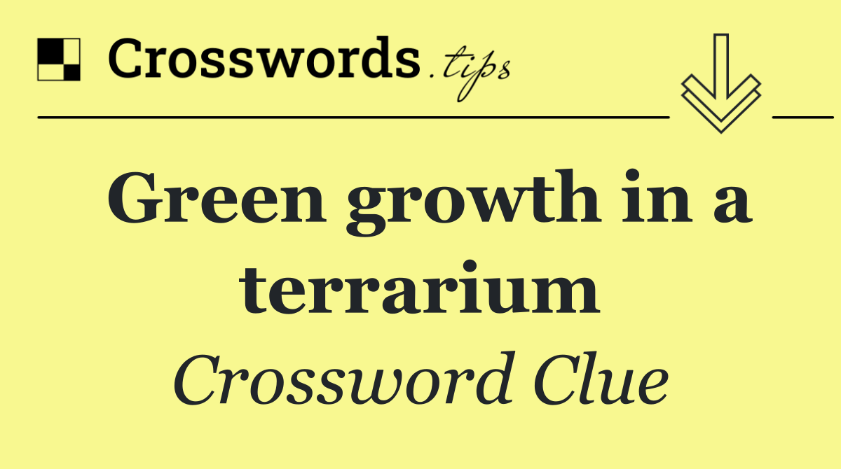 Green growth in a terrarium