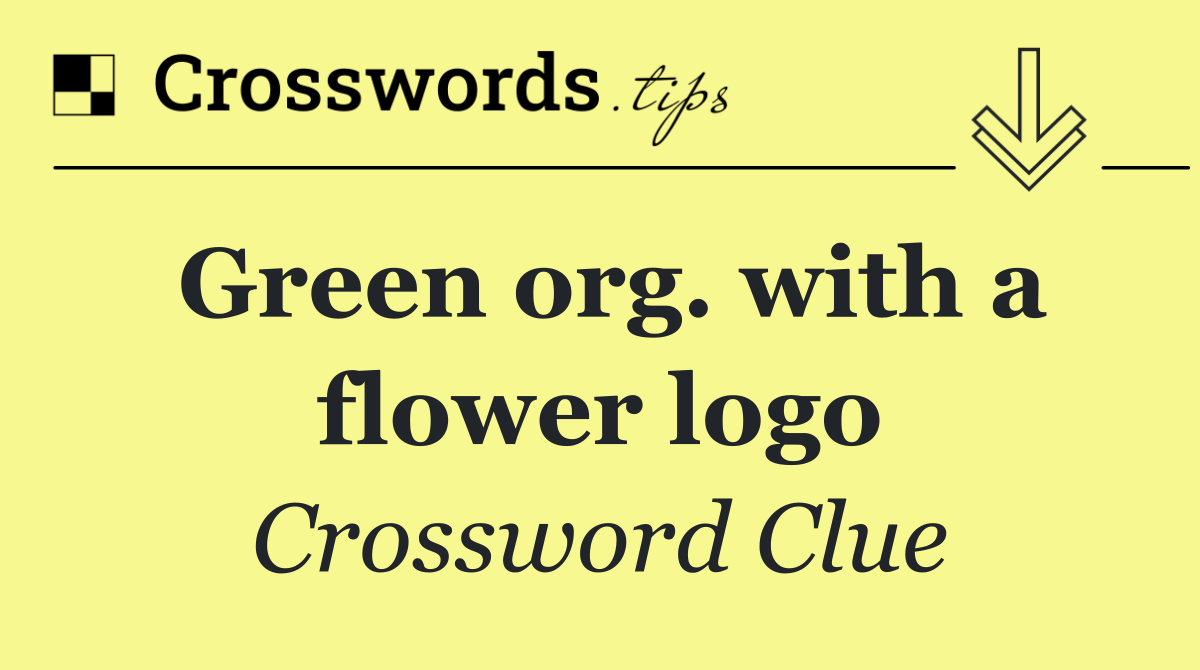 Green org. with a flower logo