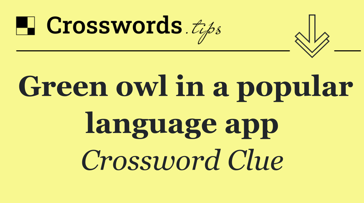 Green owl in a popular language app