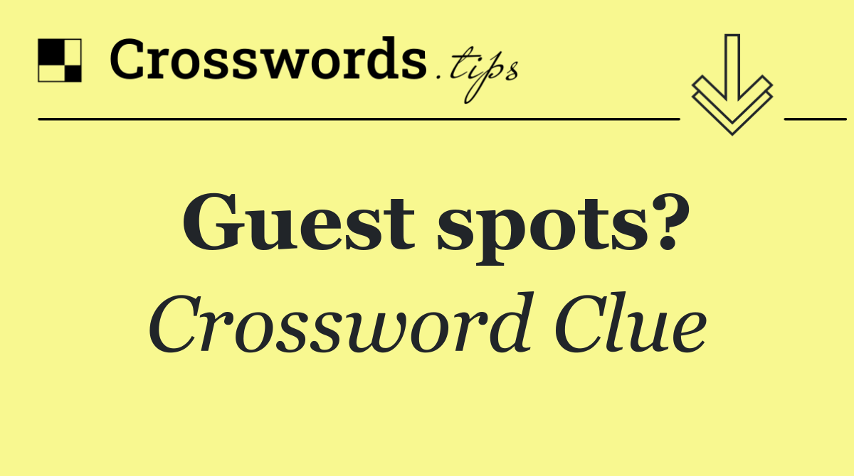 Guest spots?