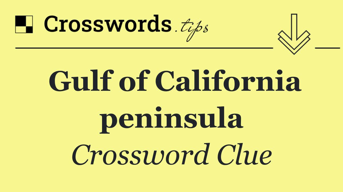 Gulf of California peninsula