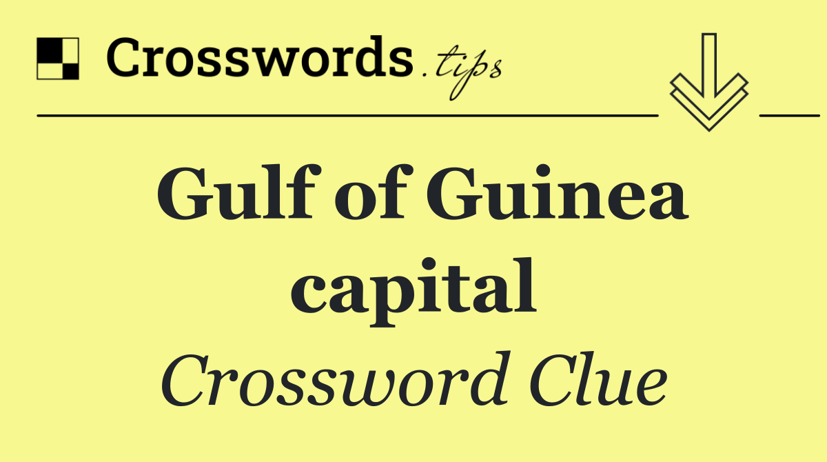 Gulf of Guinea capital