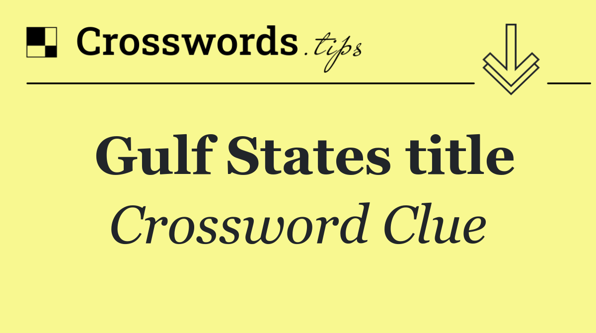 Gulf States title